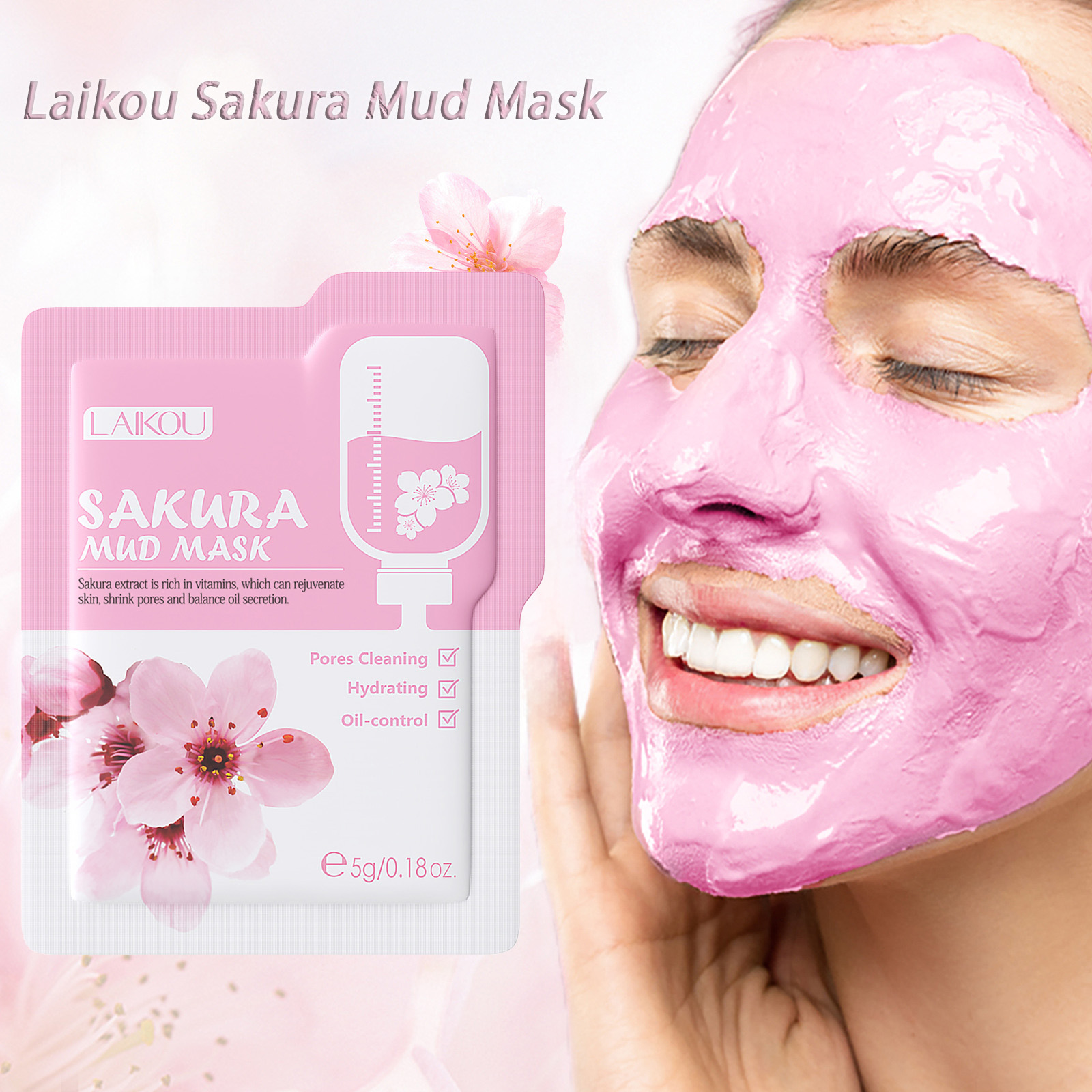 Laikou Sakura Clay Mask Trial  - đánh giá và giá Dust Mask Construction