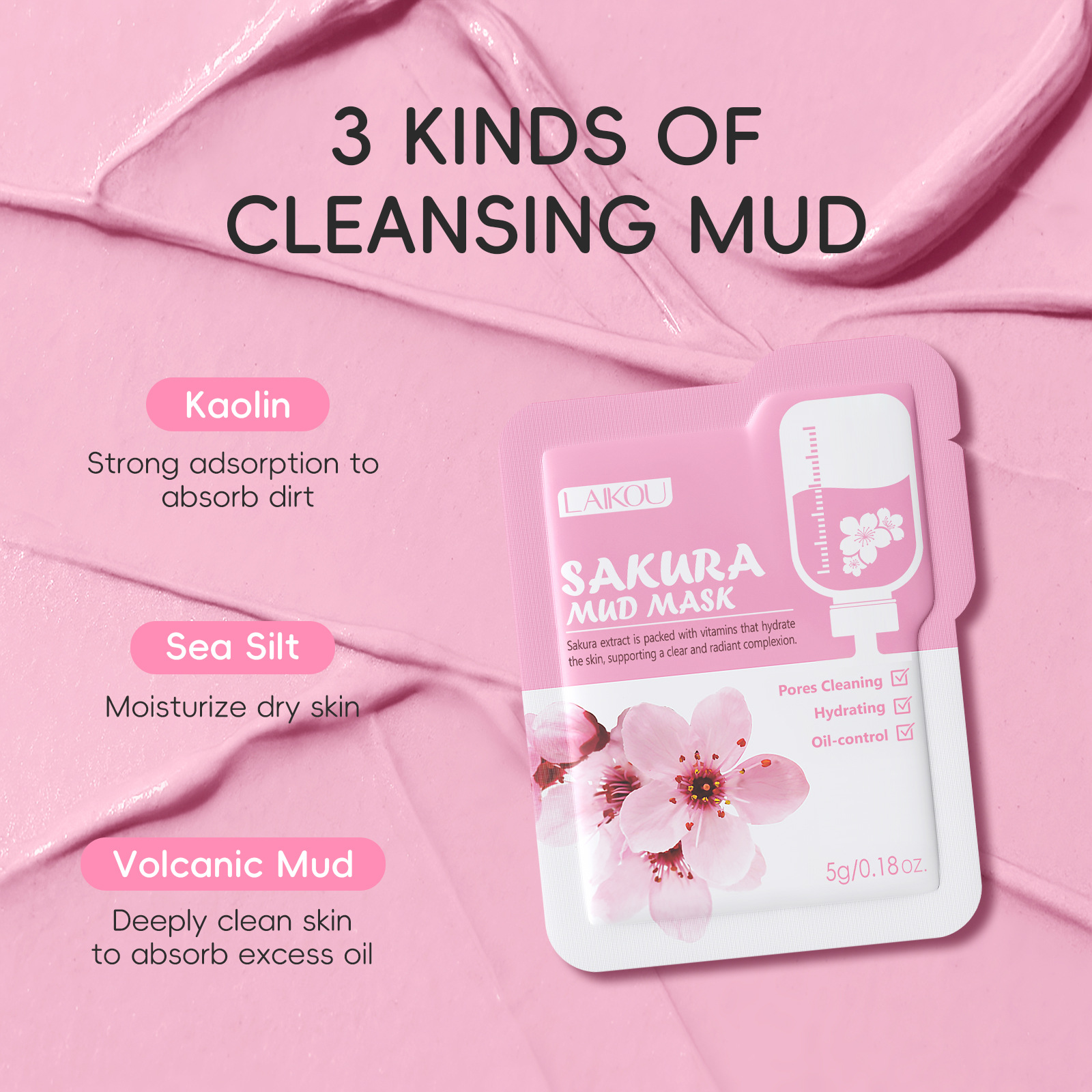 Laikou Sakura Clay Mask Trial  - đánh giá và giá Dust Mask Construction