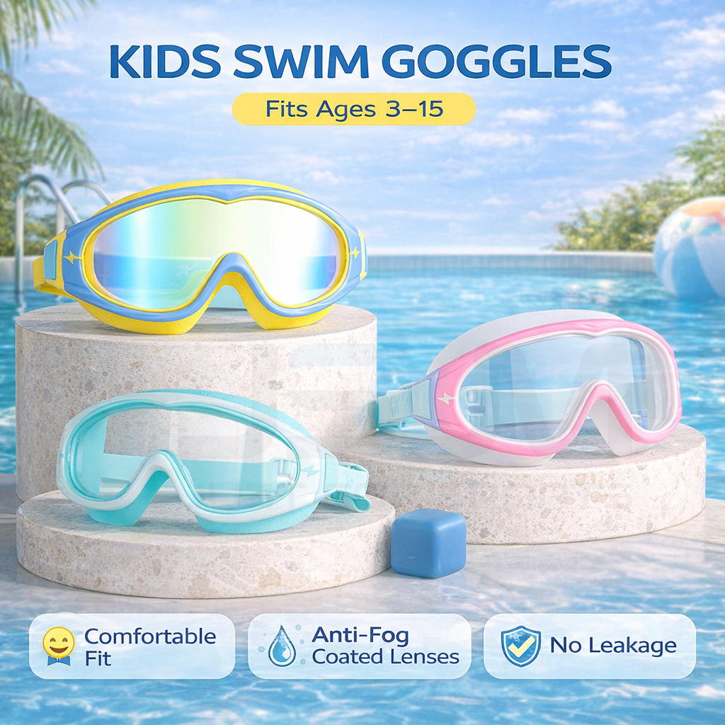 JSJM Kids Swimming Goggles Big - đánh giá và giá Silicone Mask Bracket