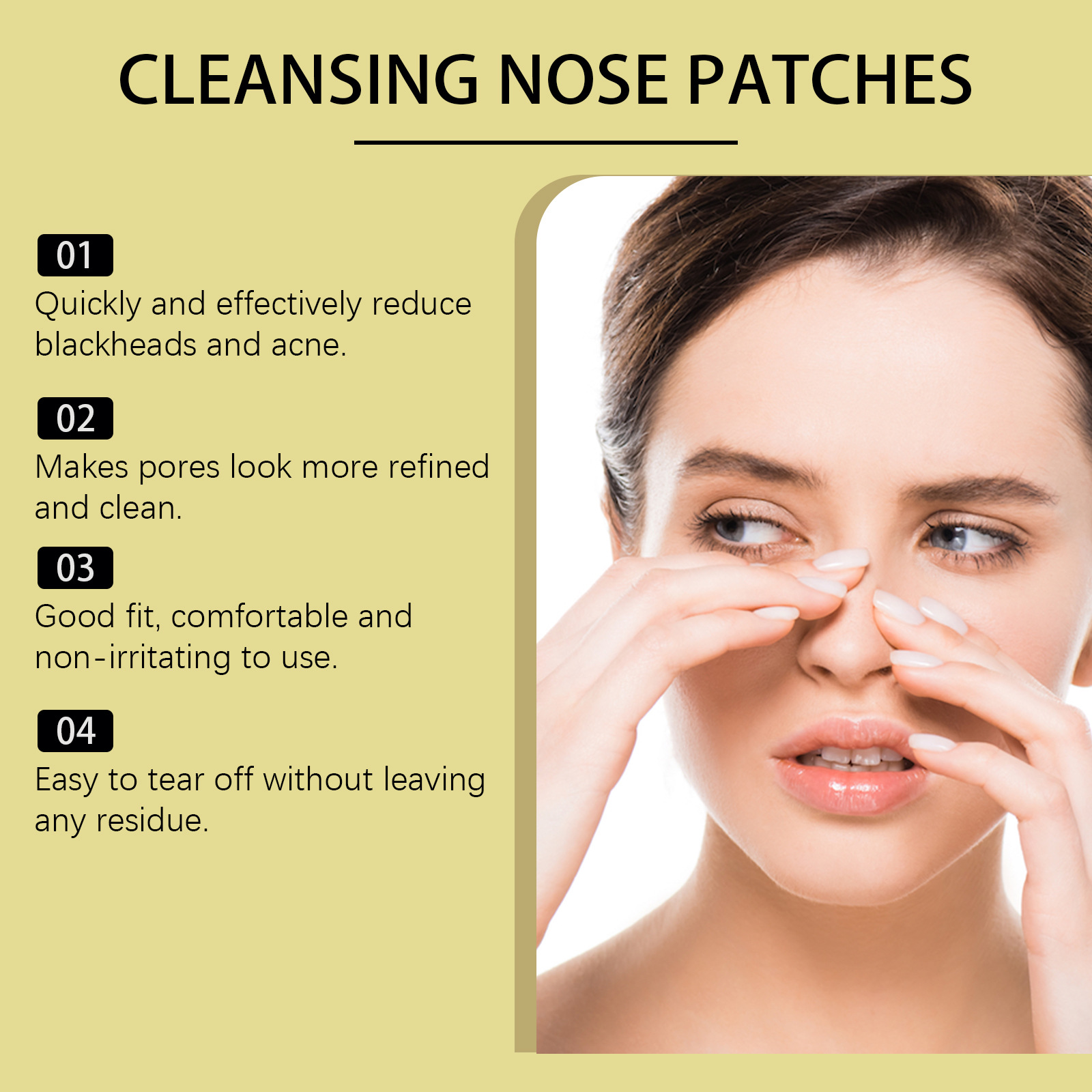 Nose Blackhead Remover Patch C - đánh giá và giá Black Face Mask Pack