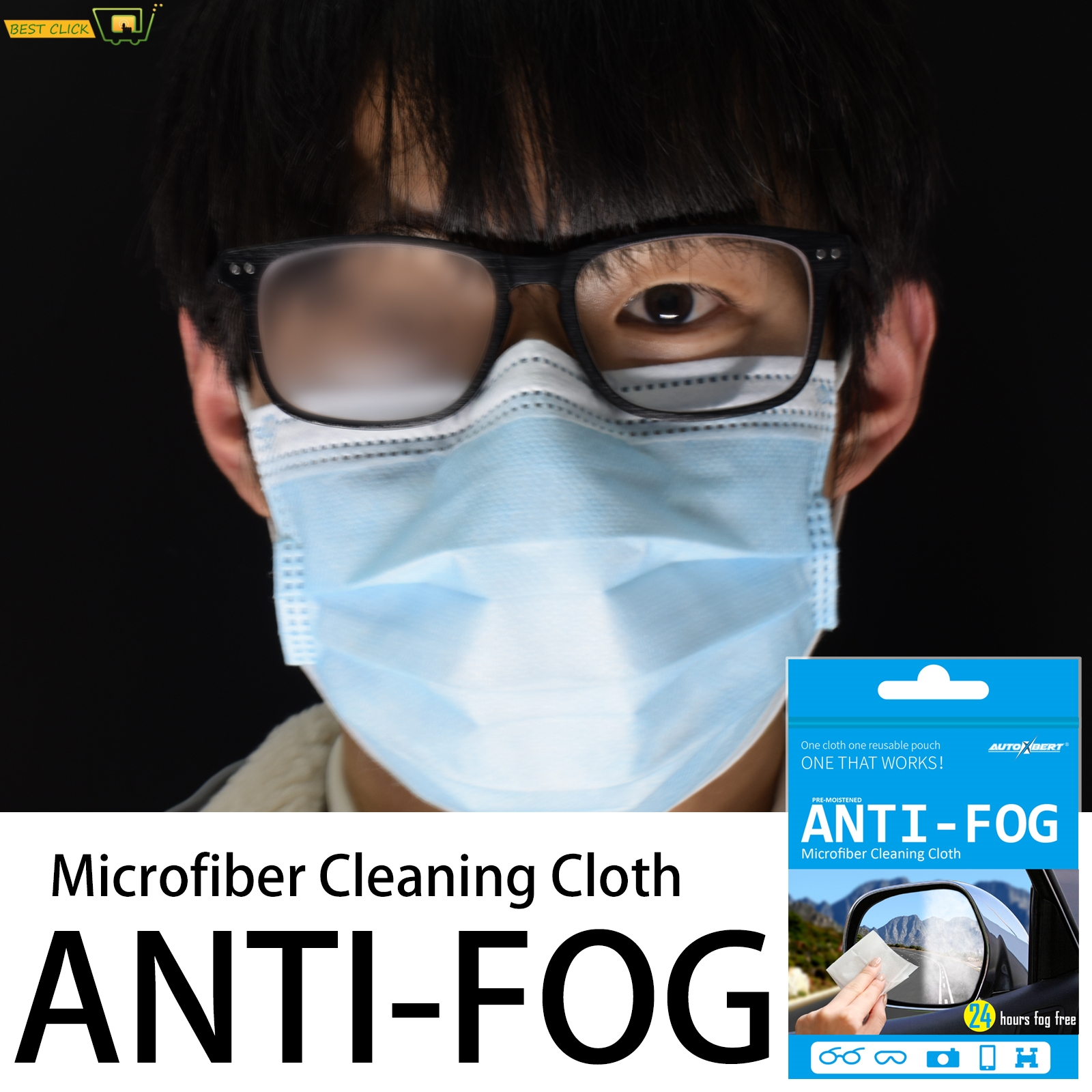 Reusable Anti-Fog Lens Wipes A - đánh giá và giá Anti Pollution Mask