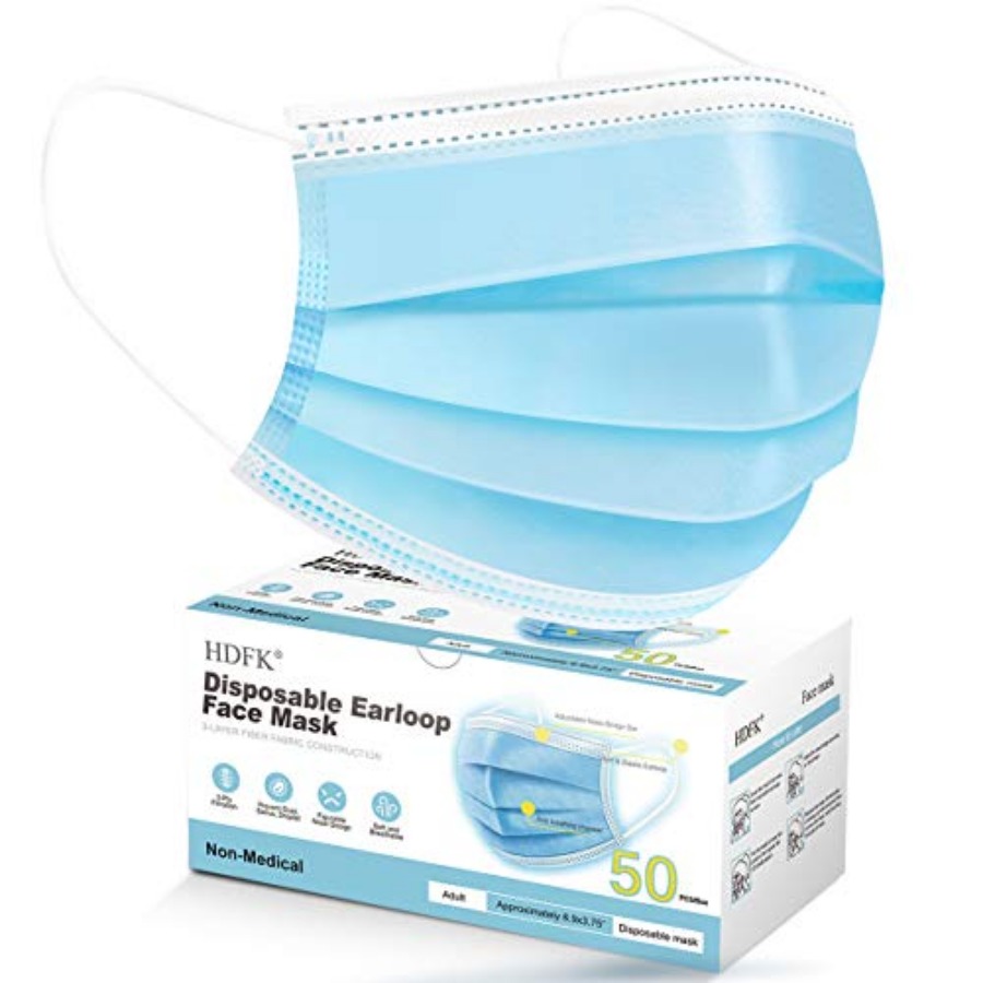 Face Mask Disposable Adults 3P - đánh giá và giá Disposable Mask Blue