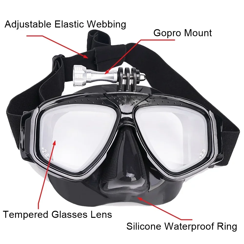 Scuba Diving Mask with Camera  - đánh giá và giá Mask Lanyard Adjustable