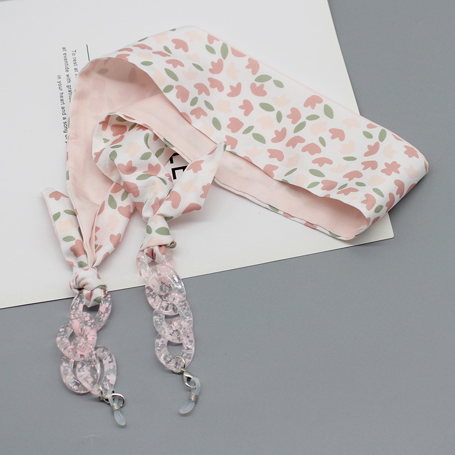 Bohemia Print Silk Scarf Glass - đánh giá và giá Mask Chain Holder