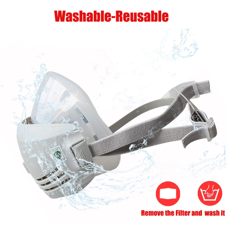 Silicone Dust-proof Gas Mask R - đánh giá và giá Respirator Half Face