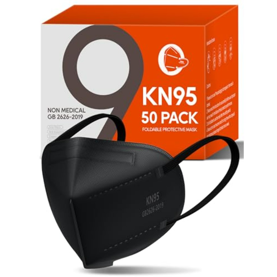 KN95 Face Masks 50 Pack for Ad - đánh giá và giá Black Face Mask Pack