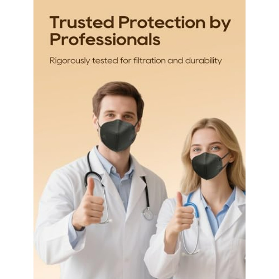 KN95 Face Masks 50 Pack for Ad - đánh giá và giá Black Face Mask Pack