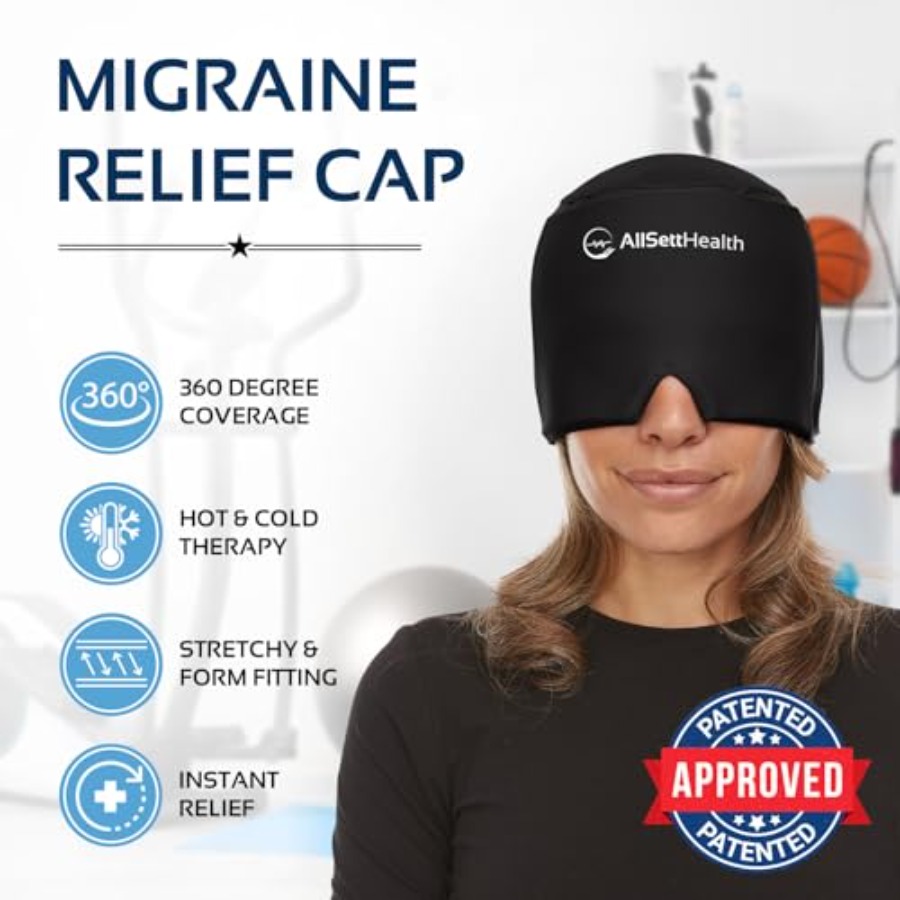 Migraine Relief Cap Ice Head W - đánh giá và giá Black Face Mask Pack