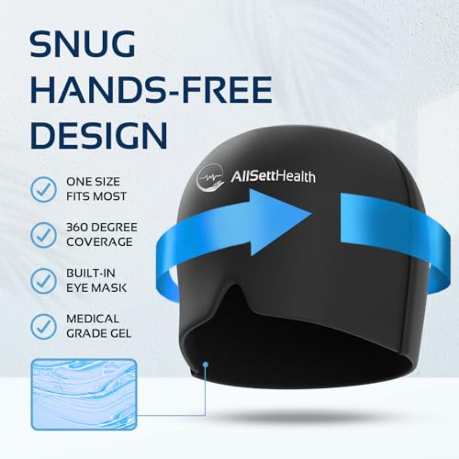 Migraine Relief Cap Ice Head W - đánh giá và giá Black Face Mask Pack